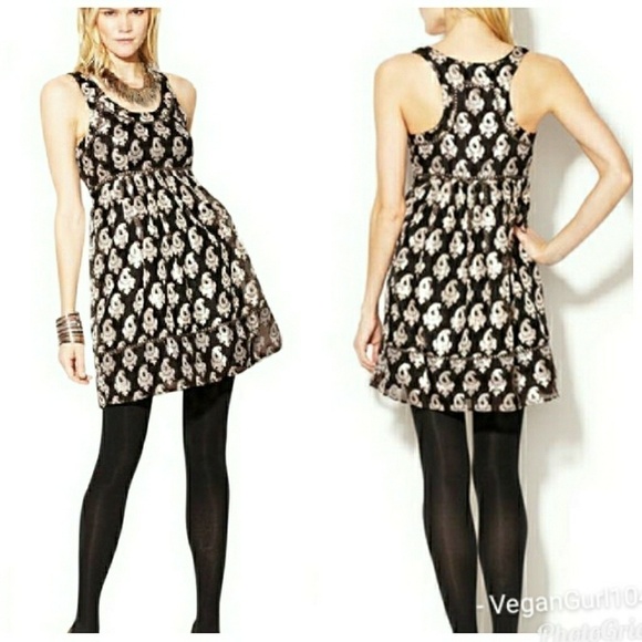 Free People | Metallic Racerback Cocktail Dress (Size 6) - Picture 1 of 8